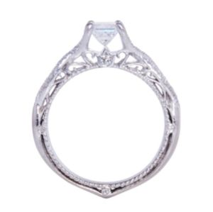 Verragio 18k WG Venetian-5003 .61ct GIA Center VS1-G Size 6.75
